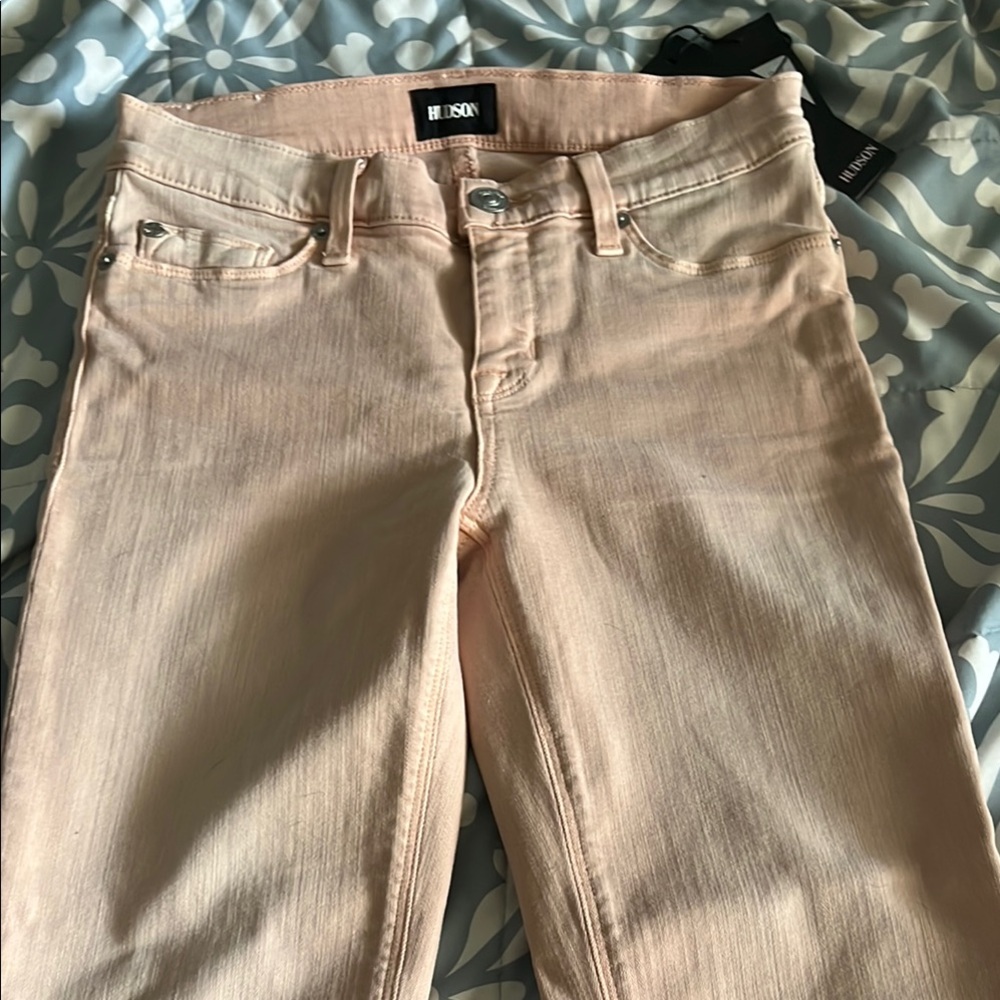 Pale pink/Peach Skinny Jeans, Hudson